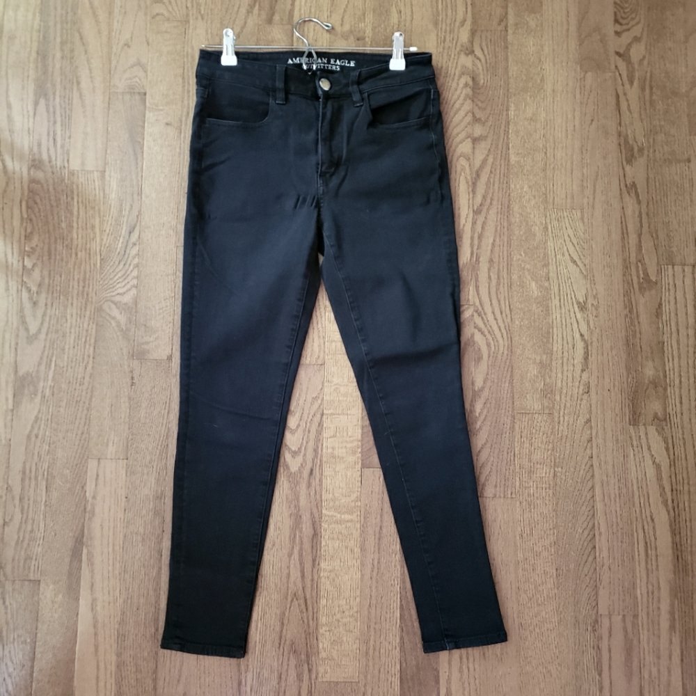 American Eagle Outfitters Black 360° Super Stretch Hi-Rise Jeggings